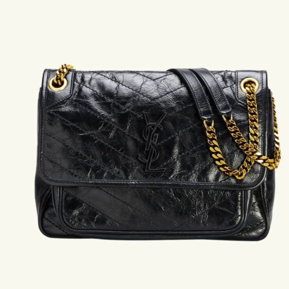 SAINT LAURENT Niki Medium YSL Calfskin Shoulder Bag